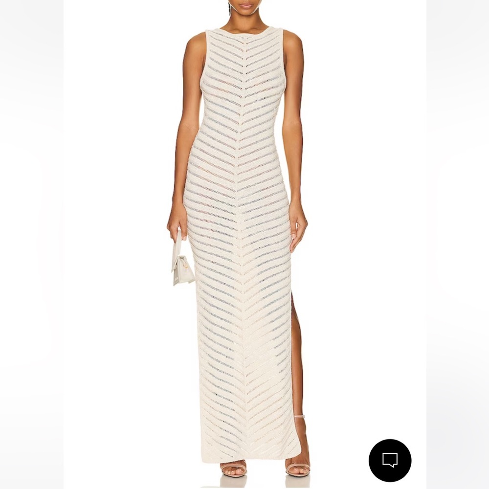 Shani Shemer Kate Knit Maxi Dress Cream XS